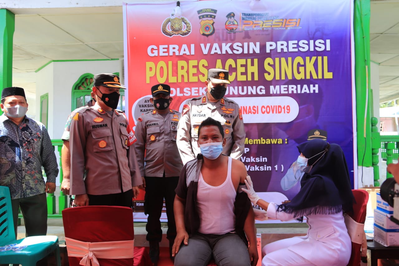 Cakupan Vaksinasi Polda Aceh dan Jajaran Per 20 Januari Capai 53.642 Orang