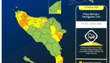 Langit mendung menyelimuti wilayah Aceh. BMKG mengimbau warga tetap waspada terhadap potensi hujan lebat, petir, dan angin kencang sore hingga malam hari.
