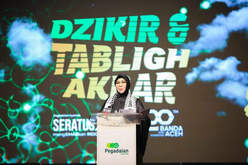 Wali Kota Banda Aceh Illiza Sa’aduddin Djamal memberikan keterangan terkait pelaksanaan Maulid Raya dan Festival Gayain 2025 yang dipusatkan di Blang Padang.